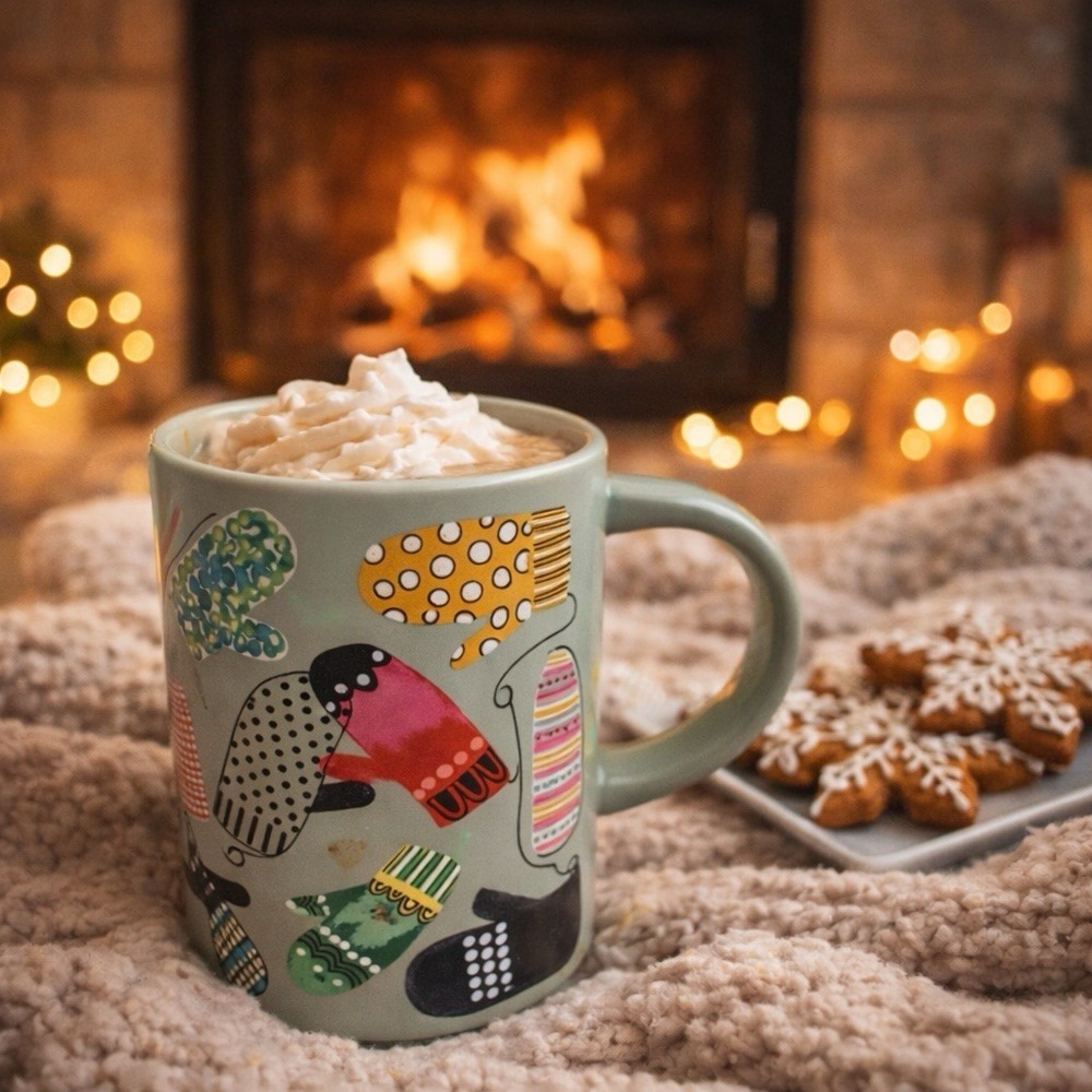 STARBUCKS 2017 CHRISTMAS MITTEN 12 OZ. MUG-NEW UNUSED W/STICKER‎
